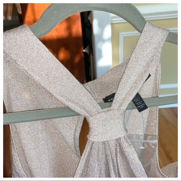 NWT! WHBM TEA ROSE OMBRÉ HALTER TOP - Picture 11 of 15